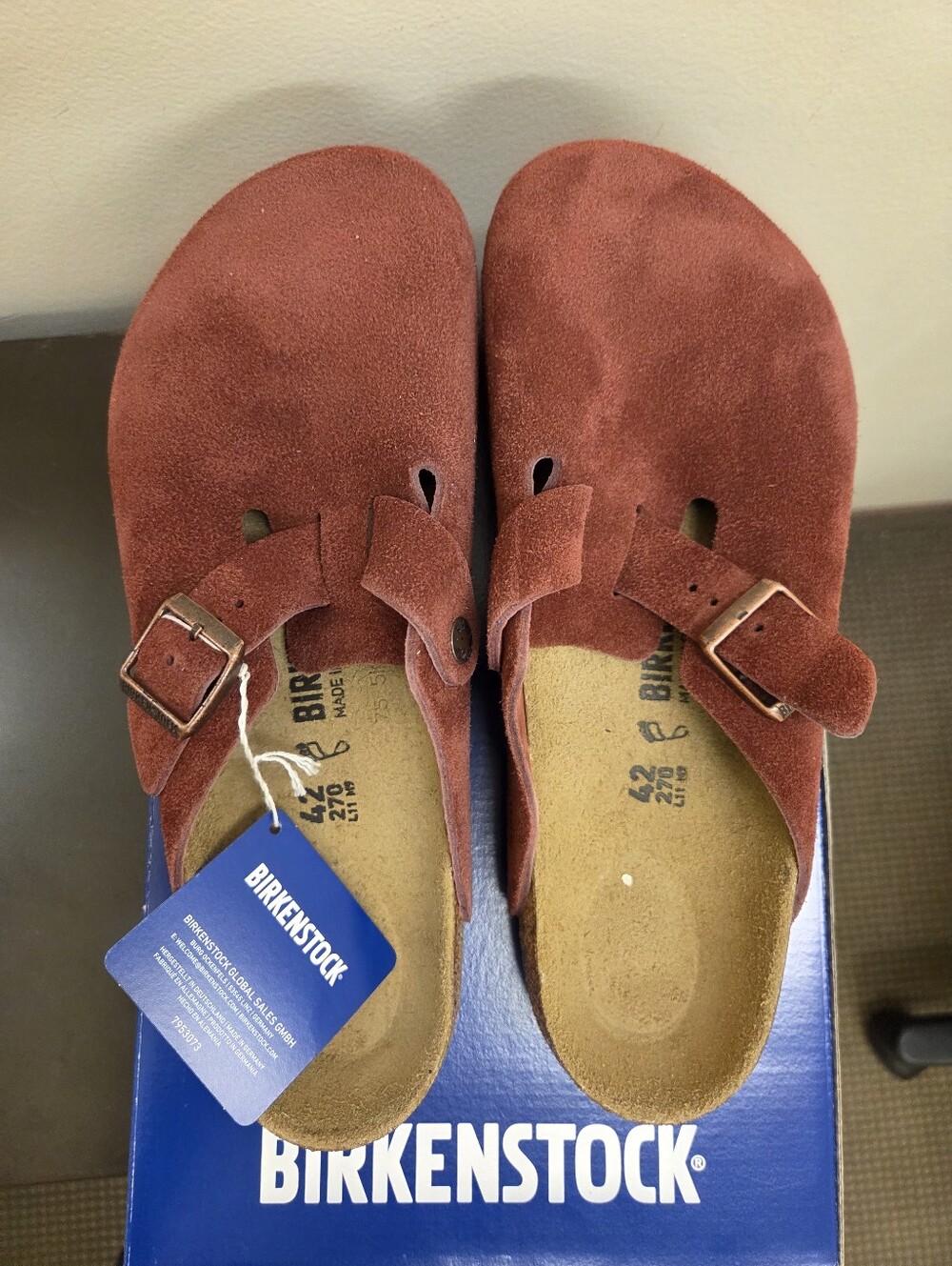 NIB Birkenstock Boston Zinfandal mens 9/ womens 11/ eu 42